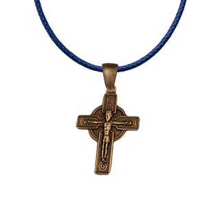 Vintage Bronze St. Christopher Crucifix Cross