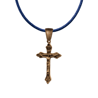 Vintage Bronze Teardrop Crucifix