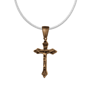 Vintage Bronze Teardrop Crucifix