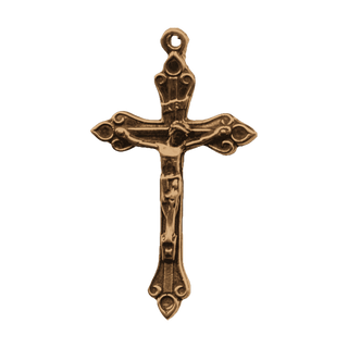 Vintage Bronze Teardrop Crucifix