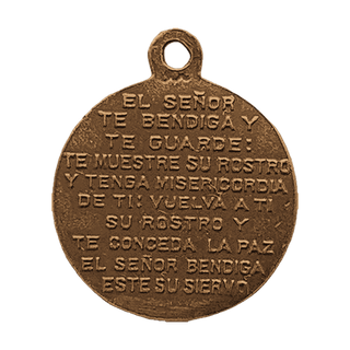 Vintage Bronze Blessing of Saint Francis Medal — reverse