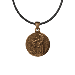 Vintage Bronze Blessing of Saint Francis Medal