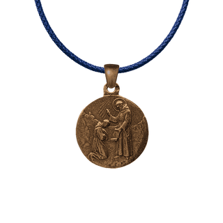 Vintage Bronze Blessing of Saint Francis Medal