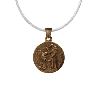 Vintage Bronze Blessing of Saint Francis Medal