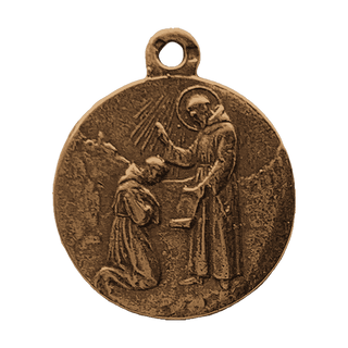 Vintage Bronze Blessing of Saint Francis Medal