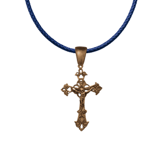 Vintage Bronze Delicate Openwork Crucifix, 1 3/8 inch