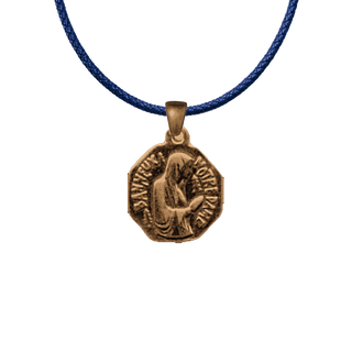 Vintage Bronze Our Lady of Banneux Medal, Small