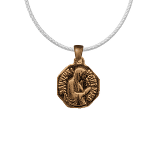 Vintage Bronze Our Lady of Banneux Medal, Small