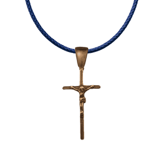 Vintage Bronze Simple Crucifix, 1 3/4 inch