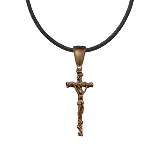 Vintage Bronze Tree and Vine Crucifix, 1 3/4 inch