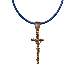 Vintage Bronze Tree and Vine Crucifix, 1 3/4 inch