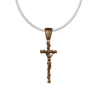 Vintage Bronze Tree and Vine Crucifix, 1 3/4 inch