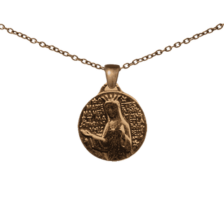 Vintage Bronze Queen of Heaven Medal with Twelve Stars