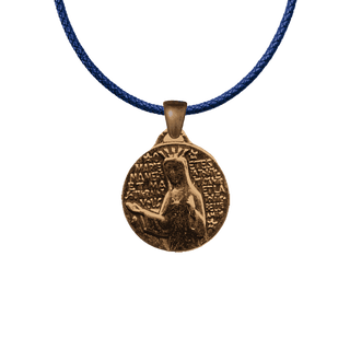 Vintage Bronze Queen of Heaven Medal with Twelve Stars