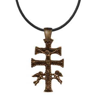 Vintage Bronze Large Caravaca Cross, 18th Century
