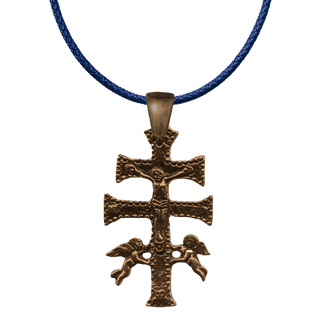 Vintage Bronze Large Caravaca Cross, 18th Century
