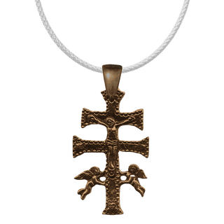 Vintage Bronze Large Caravaca Cross, 18th Century
