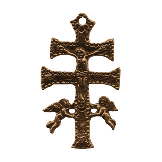 Vintage Bronze Large Caravaca Cross, 18th Century