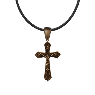 Vintage Bronze Points and Scrolls Crucifix