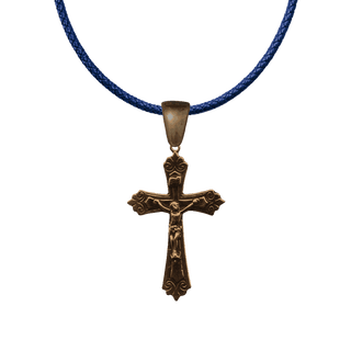Vintage Bronze Points and Scrolls Crucifix