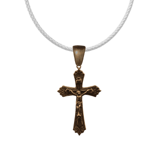 Vintage Bronze Points and Scrolls Crucifix