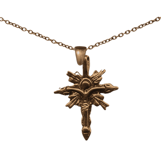 Vintage Bronze Rayed Balkan Crucifix, 4th Century
