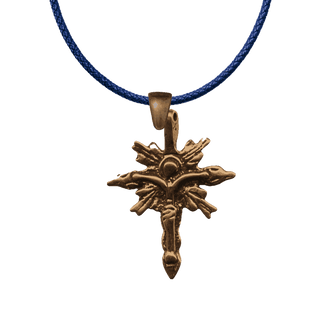 Vintage Bronze Rayed Balkan Crucifix, 4th Century