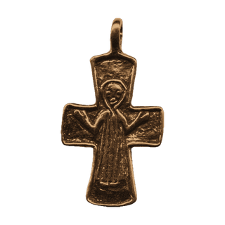Vintage Bronze Orans Cross, 4th Century