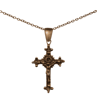 Vintage Bronze Large 19th-Century European Crucifix