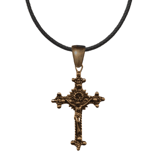 Vintage Bronze Large 19th-Century European Crucifix