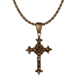Vintage Bronze Large 19th-Century European Crucifix