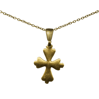 Vintage Yellow Bronze Simple Old Coptic Cross