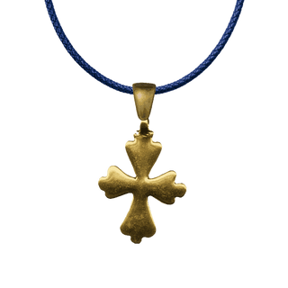 Vintage Yellow Bronze Simple Old Coptic Cross