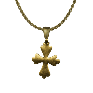 Vintage Yellow Bronze Simple Old Coptic Cross