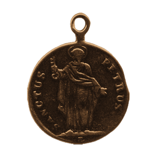 Vintage Bronze Old St. Peter Medal, 18th Century