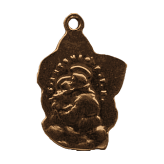 Vintage Bronze Flower and St. Anthony Medal — reverse