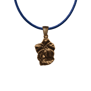 Vintage Bronze Flower and St. Anthony Medal