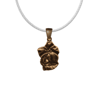 Vintage Bronze Flower and St. Anthony Medal