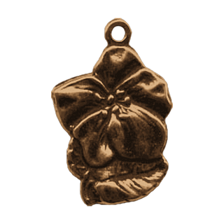 Vintage Bronze Flower and St. Anthony Medal