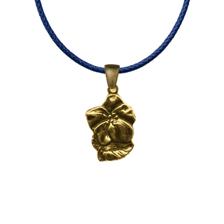Vintage Yellow Bronze Flower and St. Anthony Medal