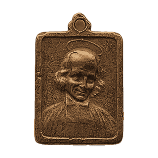 Vintage Bronze St. Philomena and the Curé of Ars Medal — reverse