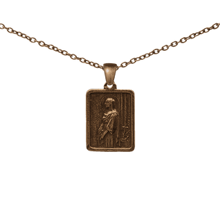 Vintage Bronze St. Philomena and St. John Vianney Medal