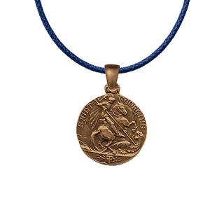 Vintage Bronze St. George and Ancient Sailing Ship Medal