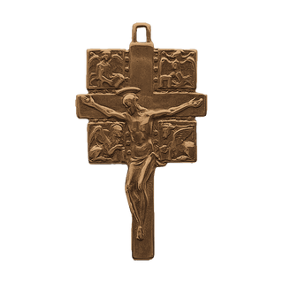 Vintage Bronze Four Evangelists Crucifix
