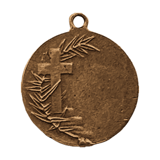 Vintage Bronze Saint Patrick and the Serpents Medal — reverse
