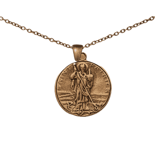 Vintage Bronze St. Patrick with Snakes Medal