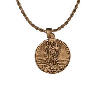 Vintage Bronze St. Patrick with Snakes Medal