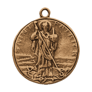 Vintage Bronze Saint Patrick and the Serpents Medal