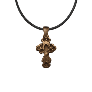 Vintage Bronze Small Pierced Cross, 18th C Latin American