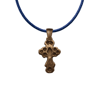 Vintage Bronze Small Pierced Cross, 18th C Latin American